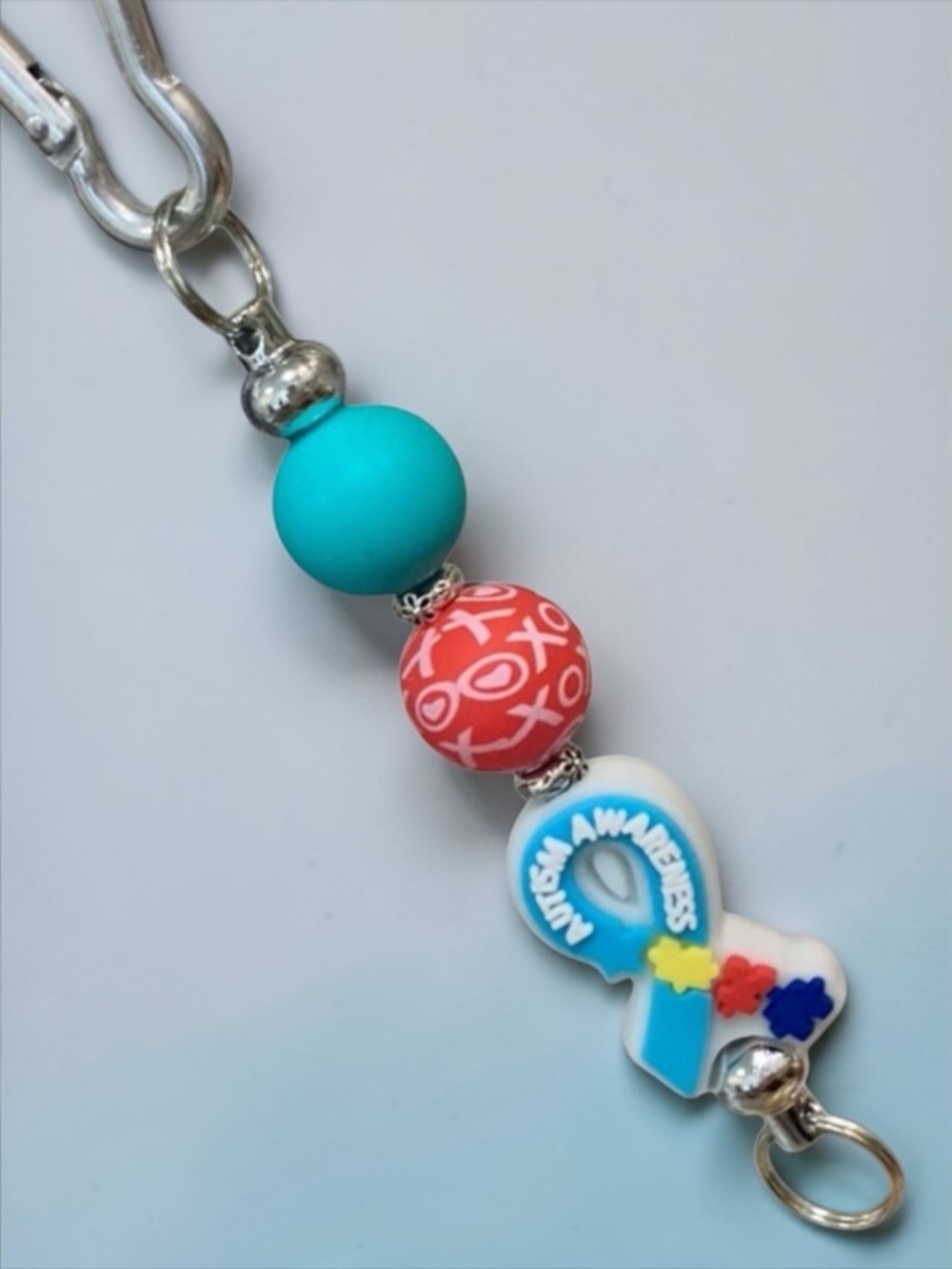 Autism Colorful Beaded Keychain for Kids
